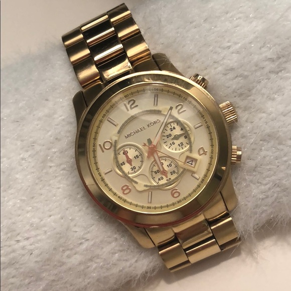 Michael Kors Accessories - Michael Kors Runway Cronograph Gold-Tone Watch